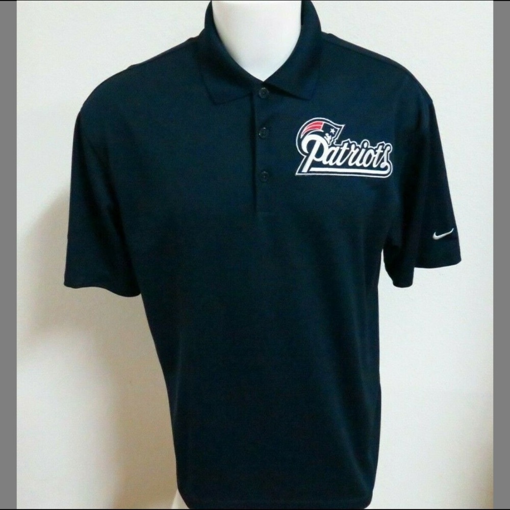 M-2XL Patriots Navy Nike Dri-Fit Men's #23V Polo Shirt